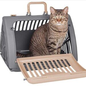 Gray and Tan Cat Carrier